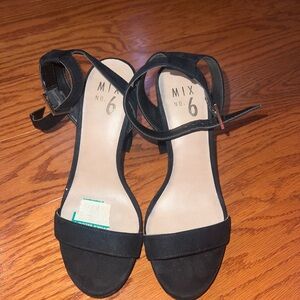 Mix No. 6 Black Strappy Heels